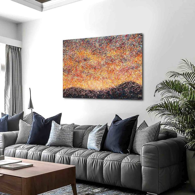 Original Abstract Expressionism Nature Painting by Nadin Antoniuk