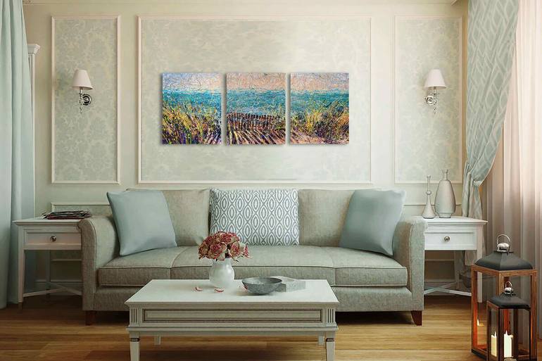 Original Modernism Seascape Painting by Nadin Antoniuk