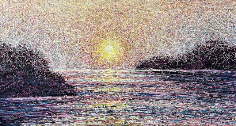 Original Minimalism Landscape Paintings by Nadiia Antoniuk
