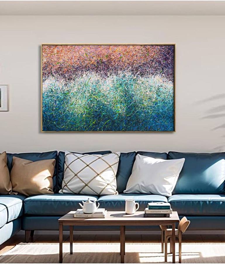 Original Abstract Beach Painting by Nadin Antoniuk