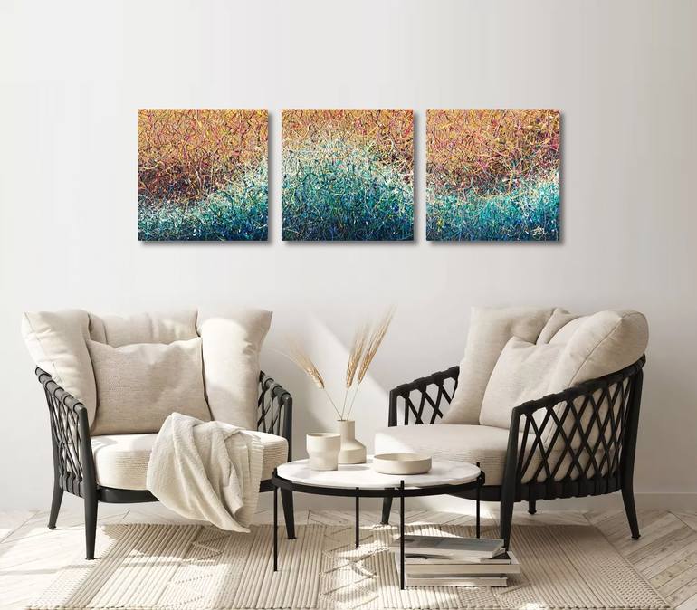 Original Abstract Beach Painting by Nadin Antoniuk