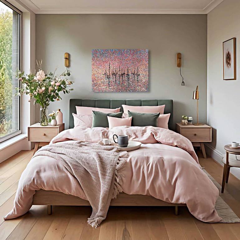 Original Impressionism Boat Painting by Nadiia Antoniuk