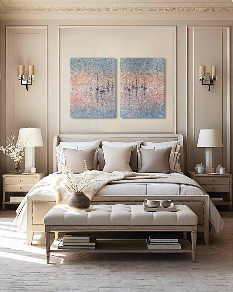 Original Impressionism Boat Painting by Nadiia Antoniuk