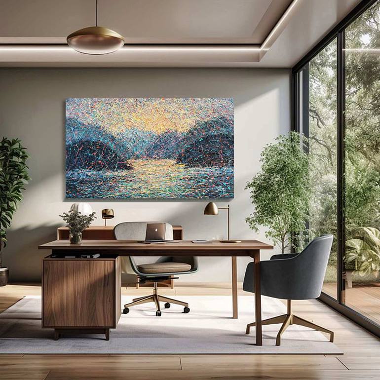 Original Modernism Landscape Painting by Nadiia Antoniuk