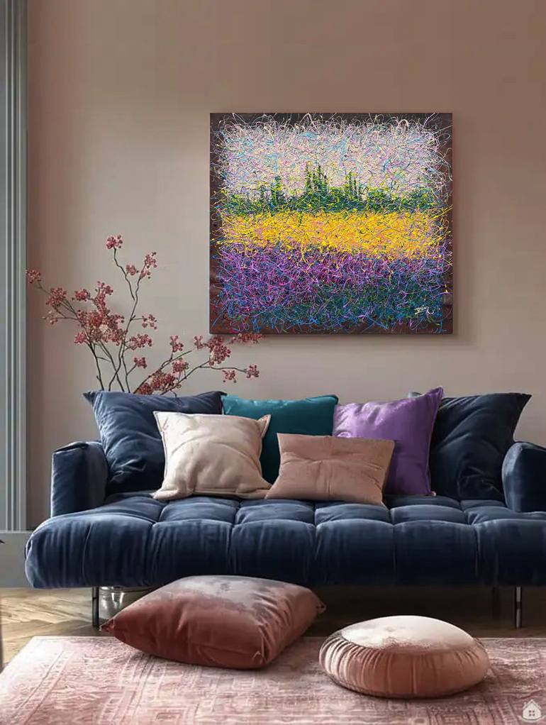 Original Abstract Landscape Painting by Nadiia Antoniuk