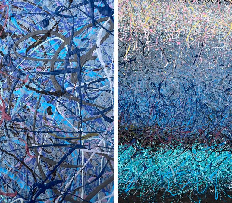 Original Abstract Expressionism Abstract Painting by Nadiia Antoniuk