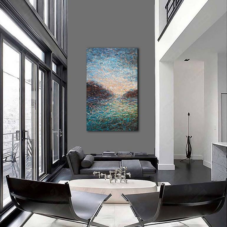 Original Abstract Expressionism Seascape Painting by Nadin Antoniuk