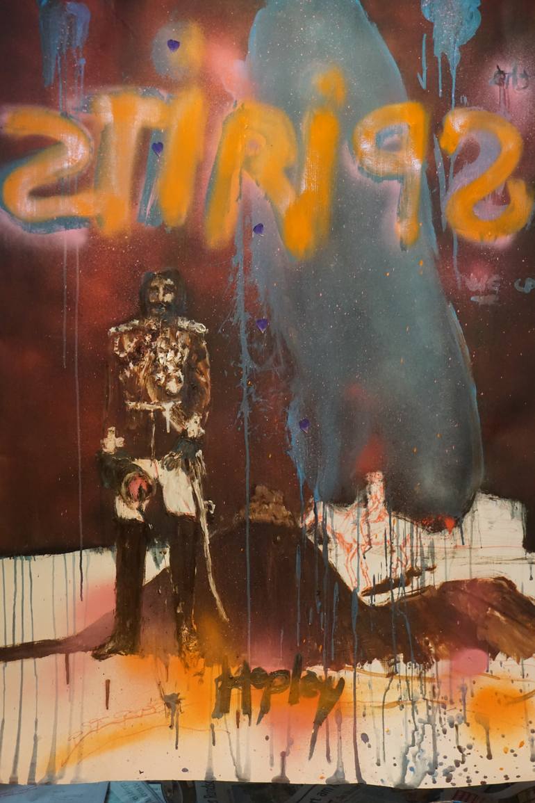 Original Documentary Pop Culture/Celebrity Painting by Roger Hopley