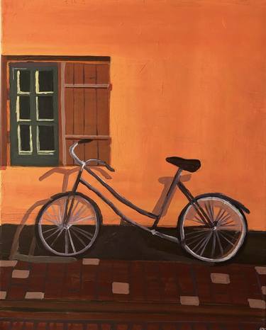 Original Fine Art Bicycle Paintings by Kat X