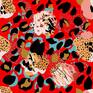 Collection Abstract modern flowers leopard cheetah