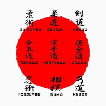 Martial arts sport Japan Japanese kanji words character thumb
