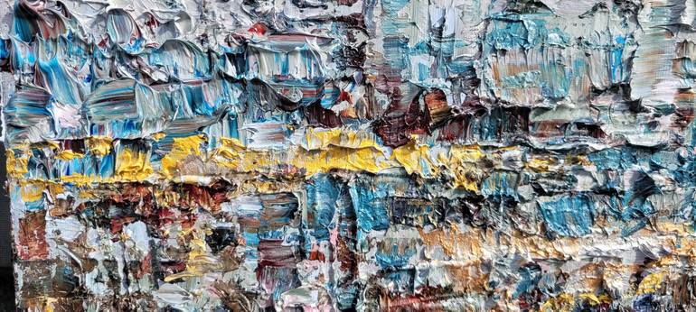 Original Abstract Cities Painting by Aleksandra Zielinska Misiun