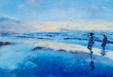 Original Abstract Beach Paintings by Aleksandra Zielinska Misiun