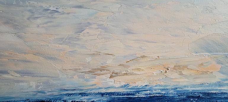 Original Abstract Beach Painting by Aleksandra Zielinska Misiun