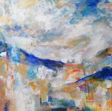 Original Abstract Expressionism Landscape Paintings by Zuzana Petrakova