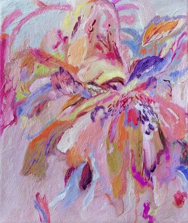 Original Abstract Expressionism Floral Paintings by Zuzana Petrakova