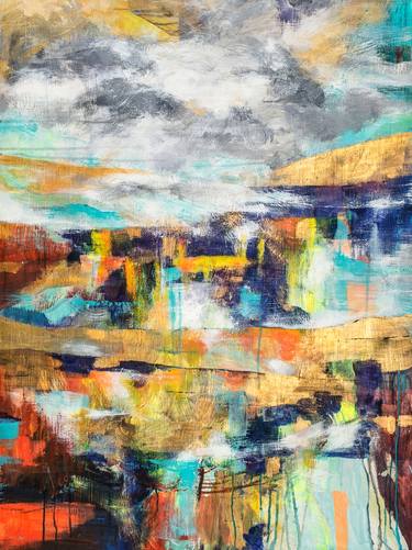 Original Abstract Landscape Paintings by Zuzana Petrakova