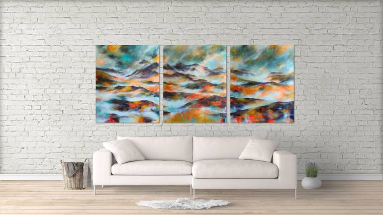 Original Abstract Landscape Painting by Zuzana Petrakova