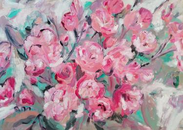 Original Abstract Floral Paintings by Zuzana Petrakova
