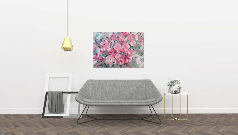 Original Abstract Floral Painting by Zuzana Petrakova