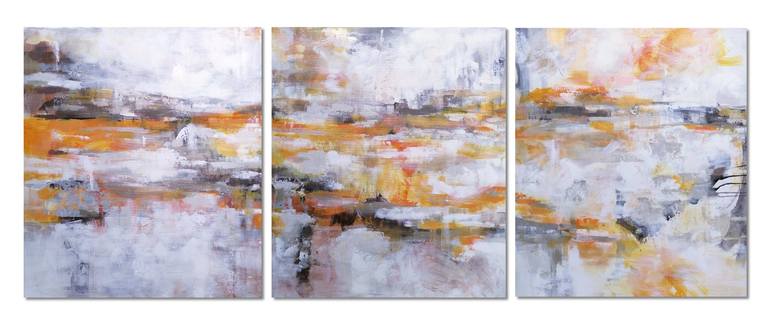 Orange sunset Painting by Zuzana Petrakova | Saatchi Art