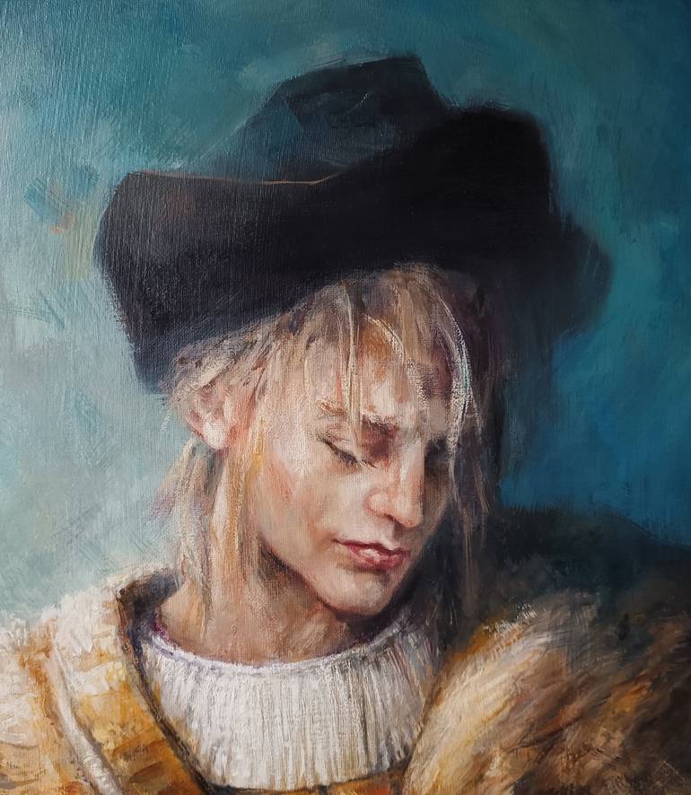 Original Portrait Painting by Alexandre Barbera-Ivanoff