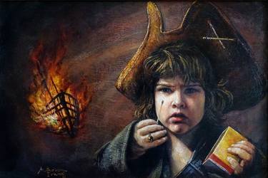 Original Figurative Children Paintings by Alexandre Barbera-Ivanoff