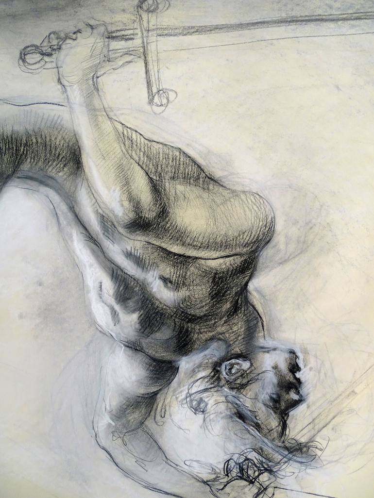 Original Nude Drawing by Alexandre Barbera-Ivanoff