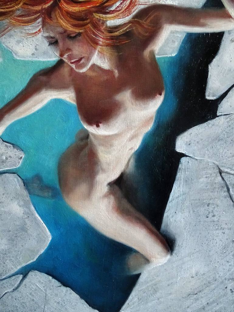 Original Conceptual Nude Painting by Alexandre Barbera-Ivanoff