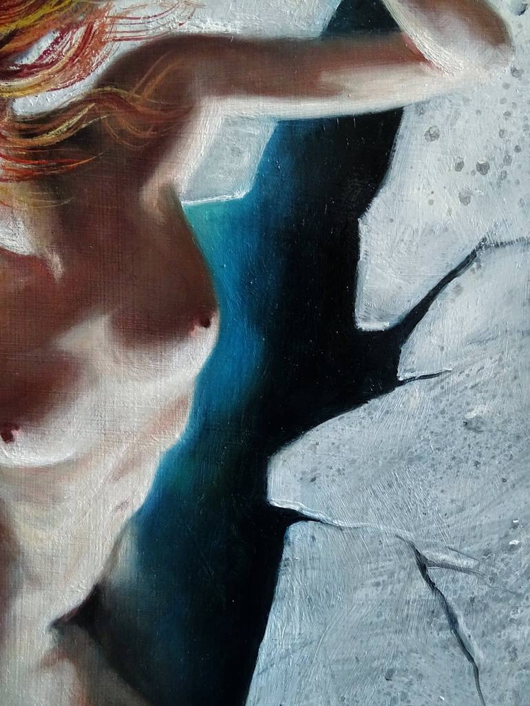 Original Conceptual Nude Painting by Alexandre Barbera-Ivanoff