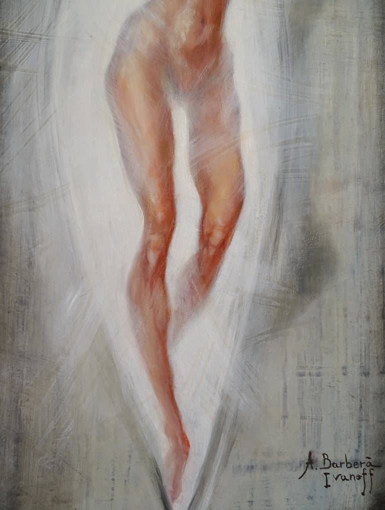 Original Conceptual Nude Painting by Alexandre Barbera-Ivanoff