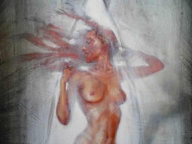 Original Conceptual Nude Painting by Alexandre Barbera-Ivanoff