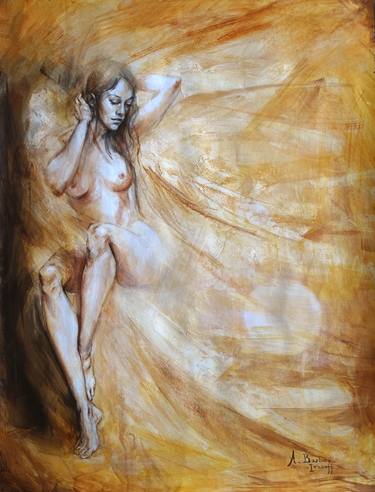 Original Expressionism Nude Paintings by Alexandre Barbera-Ivanoff