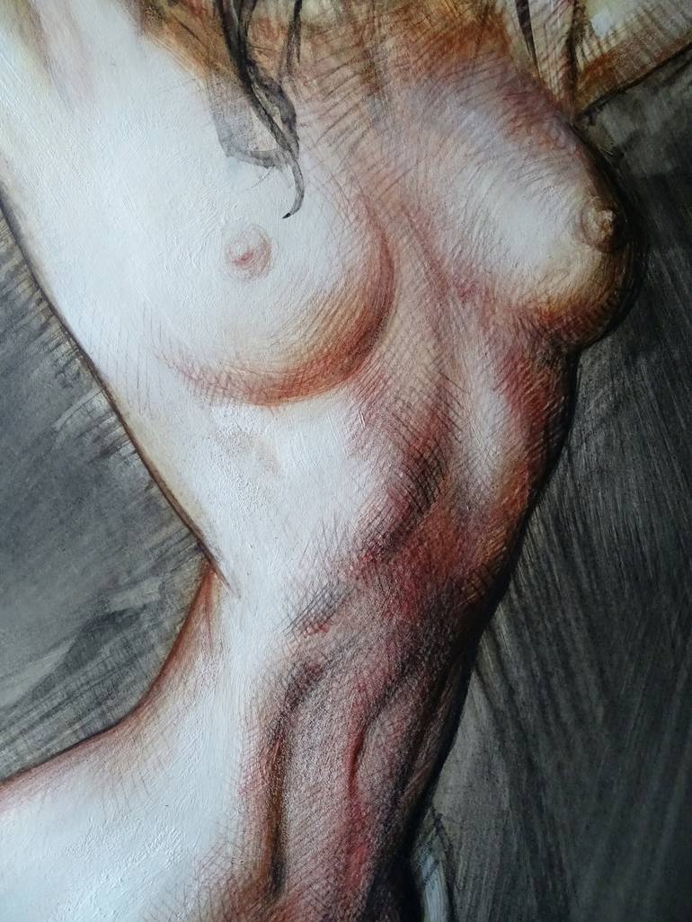 Original Expressionism Nude Painting by Alexandre Barbera-Ivanoff