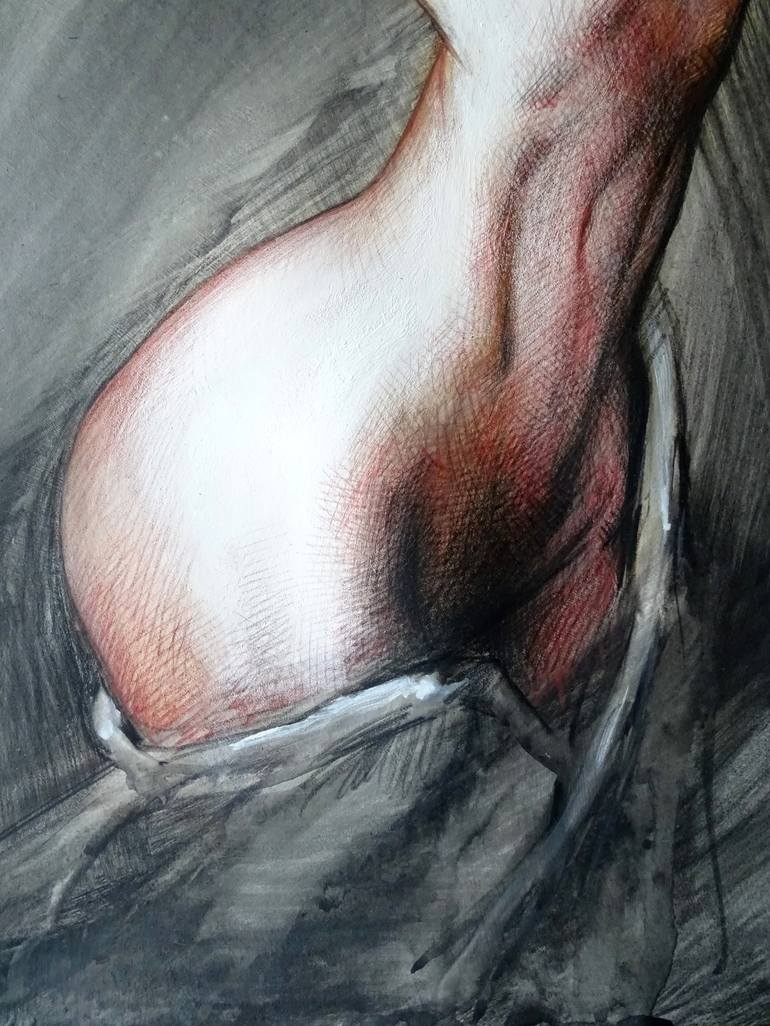 Original Expressionism Nude Painting by Alexandre Barbera-Ivanoff