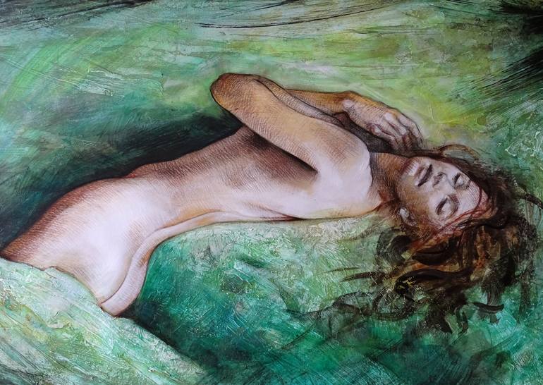 Original Figurative Nude Painting by Alexandre Barbera-Ivanoff