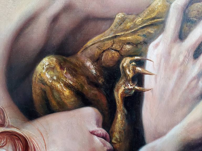 Original Figurative Mortality Painting by Alexandre Barbera-Ivanoff