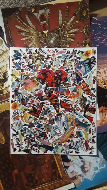 Original Abstract Expressionism Abstract Collage by Steven Vance Banda