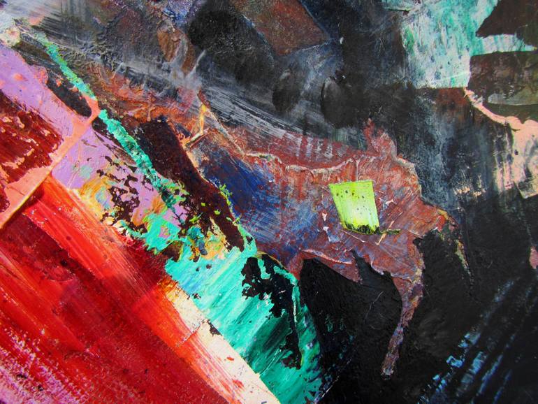 Original Abstract Expressionism Garden Painting by Thomas Merwin