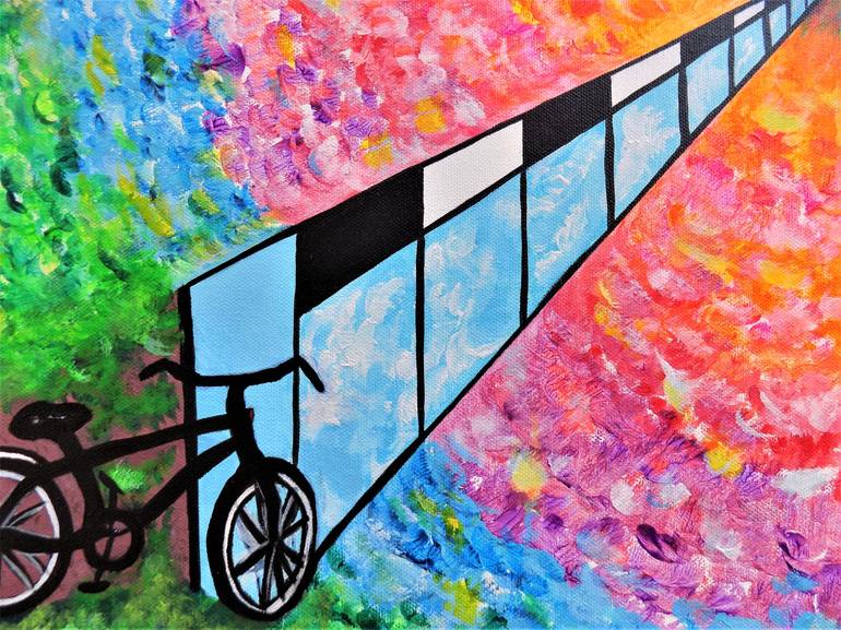 Original Realism Bike Painting by Mary Sperling