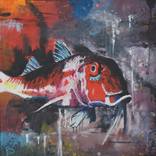 Fish painting: Mullus by Branimir Lambaša