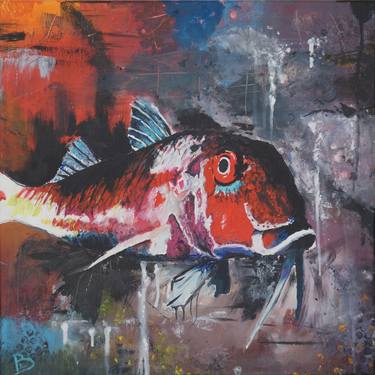 Fish painting: Mullus thumb