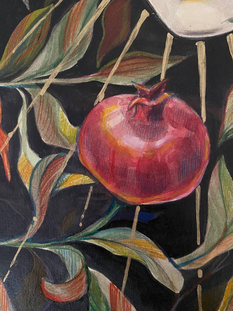 Original Surrealism Botanic Painting by Elina Chopei