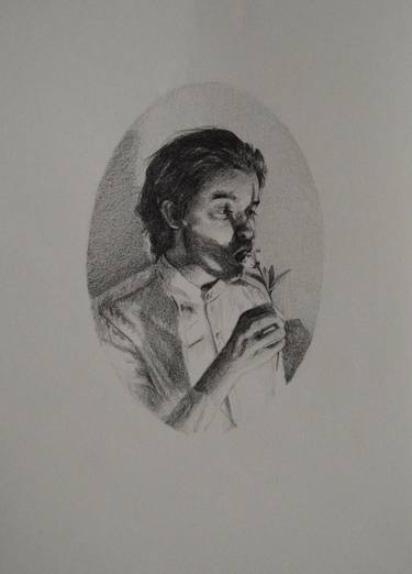 Original Figurative Portrait Drawings by David Urazan Figueredo