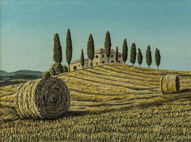 Tuscany painting on canvas thumb