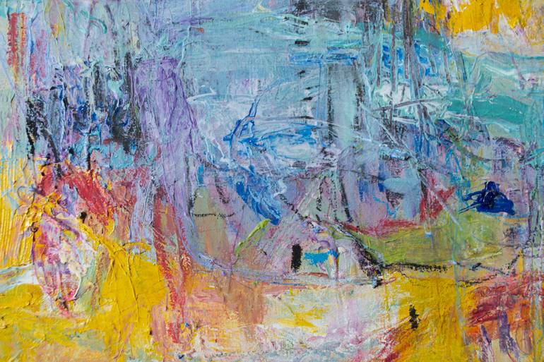 Original Abstract Expressionism Abstract Painting by Valeria Terán