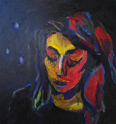 Original Expressionism Women Paintings by Albert Abrahamov