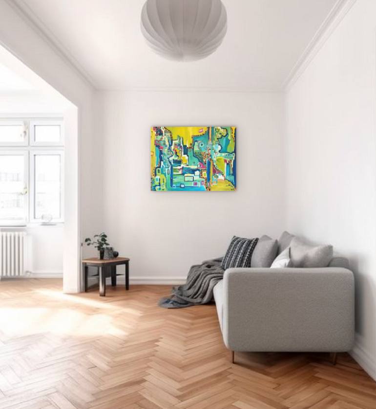 Original Abstract Painting by Wafa El Hilali