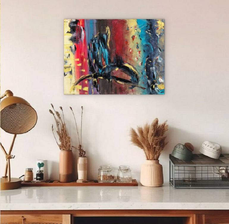 Original Abstract Painting by Wafa El Hilali