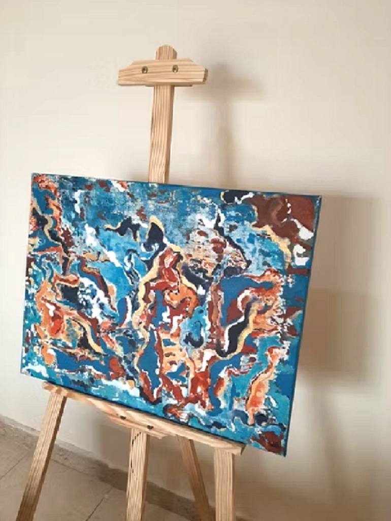 Original Abstract Painting by Wafa El Hilali